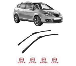 Set stergatoare auto SEAT ALTEA XL (5P5, 5P8) din 2006-2015, pentru parbriz auto, 2 bucati, Bosch Aerotwin, din cauciuc siliconat rezistent, 4 Stickere Auto SEAT - Img 2