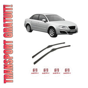Set stergatoare auto SEAT EXEO (3R2) din 2008-2013, pentru parbriz auto, 2 bucati, Bosch Aerotwin, din cauciuc siliconat rezistent, 4 Stickere Auto SEAT