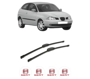 Set stergatoare auto SEAT IBIZA III (6L1) din 2002-2009, pentru parbriz auto, 2 bucati, Bosch Aerotwin Retrofit, din cauciuc siliconat rezistent, 4 Stickere Auto SEAT - Img 2