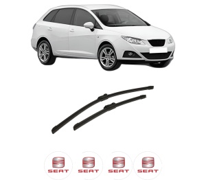 Set stergatoare auto SEAT IBIZA IV ST (6J8, 6P8) din 2010-2016, pentru parbriz auto, 2 bucati, Bosch Aerotwin, din cauciuc siliconat rezistent, 4 Stickere Auto SEAT - Img 2