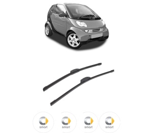 Set stergatoare auto SMART CITY-COUPE (450) din 1998-2004, pentru parbriz auto, 2 bucati, Bosch Aerotwin Retrofit, din cauciuc siliconat rezistent, 4 Stickere Auto SMART - Img 2