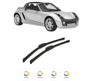 Set stergatoare auto SMART ROADSTER (452) din 2003-2005, pentru parbriz auto, 2 bucati, Bosch Aerotwin Retrofit, din cauciuc siliconat rezistent, 4 Stickere Auto SMART - Img 2