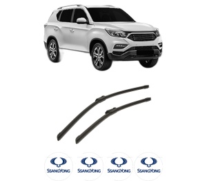 Set stergatoare auto SSANGYONG REXTON (Y400, Y450) din 2017-2018, pentru parbriz auto, 2 bucati, Bosch Aerotwin, din cauciuc siliconat rezistent, 4 Stickere Auto SSANGYONG - Img 2