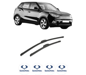 Set stergatoare auto SSANGYONG Tivoli din 2015-2021, pentru parbriz auto, 2 bucati, Bosch Aerotwin Retrofit, din cauciuc siliconat rezistent, 4 Stickere Auto SSANGYONG - Img 2