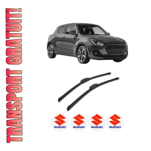 Set stergatoare auto SUZUKI SWIFT V (AZ) din 2017-2020, pentru parbriz auto, 2 bucati, Bosch Aerotwin Retrofit, din cauciuc siliconat rezistent, 4 Stickere Auto SUZUKI