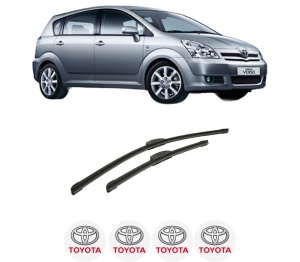 Set stergatoare auto TOYOTA COROLLA Verso (ZER_, ZZE12_, R1_) din 2004-2009, pentru parbriz auto, 2 bucati, Bosch Aerotwin Retrofit, din cauciuc siliconat rezistent, 4 Stickere Auto TOYOTA - Img 2
