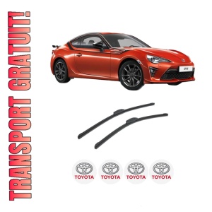 Set stergatoare auto TOYOTA GT 86 Coupe (ZN6_) din 2012, pentru parbriz auto, 2 bucati, Bosch Aerotwin Retrofit, din cauciuc siliconat rezistent, 4 Stickere Auto TOYOTA