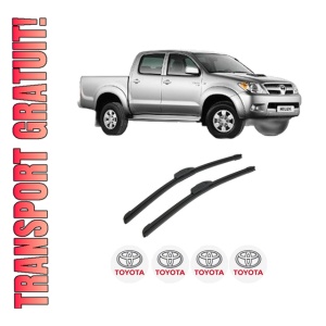 Set stergatoare auto TOYOTA HILUX VII Pickup (_N1_, _N2_, _N3_) din 2004-2015, pentru parbriz auto, 2 bucati, Bosch Aerotwin Retrofit, din cauciuc siliconat rezistent, 4 Stickere Auto TOYOTA