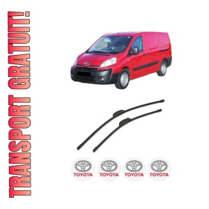 Set stergatoare auto TOYOTA PROACE Van (MDX_) din 2013-2016, pentru parbriz auto, 2 bucati, Bosch Aerotwin Retrofit, din cauciuc siliconat rezistent, 4 Stickere Auto TOYOTA