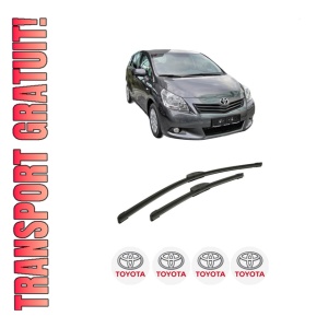 Set stergatoare auto TOYOTA VERSO VAN (_R2_) din 2009-2018, pentru parbriz auto, 2 bucati, Bosch Aerotwin Retrofit, din cauciuc siliconat rezistent, 4 Stickere Auto TOYOTA