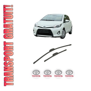 Set stergatoare auto TOYOTA YARIS (_P15_) din 2016, pentru parbriz auto, 2 bucati, Bosch Aerotwin Retrofit, din cauciuc siliconat rezistent, 4 Stickere Auto TOYOTA