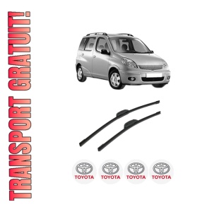 Set stergatoare auto TOYOTA YARIS VERSO (_P2_) din 1999-2005, pentru parbriz auto, 2 bucati, Bosch Aerotwin Retrofit, din cauciuc siliconat rezistent, 4 Stickere Auto TOYOTA