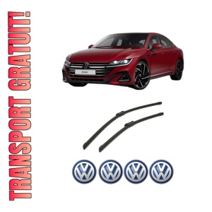 Set stergatoare auto Volkswagen ARTEON (3H7, 3H8) din 2017-2024, pentru parbriz auto, 2 bucati, Bosch Aerotwin, din cauciuc siliconat rezistent, 4 Stickere Auto Volkswagen