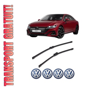 Set stergatoare auto Volkswagen ARTEON (3H7, 3H8) din 2017-2024, pentru parbriz auto, 2 bucati, Bosch Aerotwin, din cauciuc siliconat rezistent, 4 Stickere Auto Volkswagen