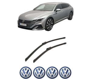 Set stergatoare auto Volkswagen ARTEON SHOOTING BRAKE (3H9) din 2020-2024, pentru parbriz auto, 2 bucati, Bosch Aerotwin, din cauciuc siliconat rezistent, 4 Stickere Auto Volkswagen - Img 2