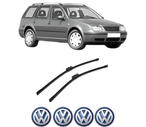 Set stergatoare auto Volkswagen BORA Variant (1J6) din 1999-2005, pentru parbriz auto, 2 bucati, Bosch Aerotwin, din cauciuc siliconat rezistent, 4 Stickere Auto Volkswagen - Img 2