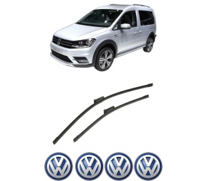 Set stergatoare auto Volkswagen CADDY ALLTRACK IV MPV (SAB) din 2015-2020, pentru parbriz auto, 2 bucati, Bosch Aerotwin, din cauciuc siliconat rezistent, 4 Stickere Auto Volkswagen - Img 2