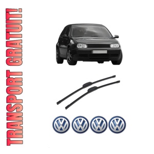 Set stergatoare auto Volkswagen GOLF IV Van (1J1) din 1997-2004, pentru parbriz auto, 2 bucati, Bosch Aerotwin Retrofit, din cauciuc siliconat rezistent, 4 Stickere Auto Volkswagen