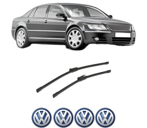 Set stergatoare auto Volkswagen PHAETON (3D1, 3D2, 3D3, 3D4, 3D6, 3D7, 3D8, 3D9) din 2002-2016, pentru parbriz auto, 2 bucati, Bosch Aerotwin, din cauciuc siliconat rezistent, 4 Stickere Auto Volkswagen - Img 2