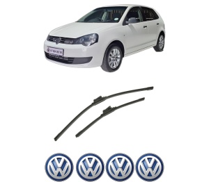Set stergatoare auto Volkswagen POLO VIVO Hatchback (6S1, 6S3) din 2010-2019, pentru parbriz auto, 2 bucati, Bosch Aerotwin, din cauciuc siliconat rezistent, 4 Stickere Auto Volkswagen - Img 2