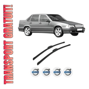 Set stergatoare auto VOLVO S70 (874) din 1996-2000, pentru parbriz auto, 2 bucati, Bosch Aerotwin Retrofit, din cauciuc siliconat rezistent, 4 Stickere Auto VOLVO