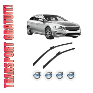 Set stergatoare auto VOLVO V60 I (155) din 2010-2018, pentru parbriz auto, 2 bucati, Bosch Aerotwin Multi, din cauciuc siliconat rezistent, 4 Stickere Auto VOLVO