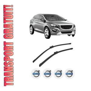 Set stergatoare auto VOLVO XC60 I VAN (156) din 2013-2017, pentru parbriz auto, 2 bucati, Bosch Aerotwin, din cauciuc siliconat rezistent, 4 Stickere Auto VOLVO
