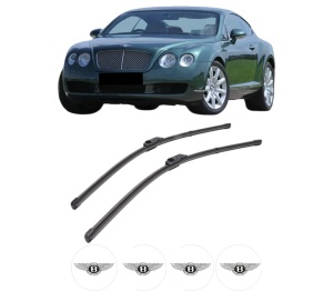 Set stergatoare BENTLEY CONTINENTAL Coupe (3W_, 393) din 2003-2018, pentru parbriz auto, 2 bucati, Valeo Silencio, din cauciuc siliconat rezistent, 4 Stickere Auto BENTLEY v36558