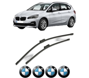 Set stergatoare BMW Seria 2 Active Tourer (F45) din 2013-2021, pentru parbriz auto, 2 bucati, Bosch Aerotwin, din cauciuc siliconat rezistent, 4 Stickere Auto BMW Seria v55113
