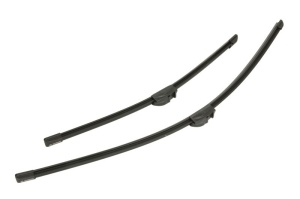 Set stergatoare BMW Seria 7 (F01, F02, F03, F04) din 2008-2015, pentru parbriz auto, 2 bucati, Bosch Aerotwin, din cauciuc siliconat rezistent, 4 Stickere Auto BMW Seria v54209