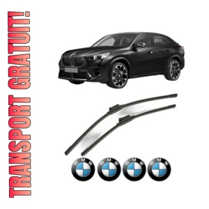 Set stergatoare BMW Seria X2 (U10) din 2023-2024, pentru parbriz auto, 2 bucati, Bosch Aerotwin, din cauciuc siliconat rezistent, 4 Stickere Auto BMW Seria