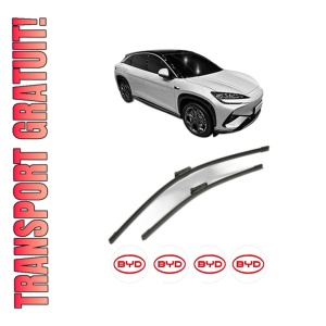 Set stergatoare BYD SEA LION 07 din 2024, pentru parbriz auto, 2 bucati, Bosch Aerotwin, din cauciuc siliconat rezistent, 4 Stickere Auto BYD