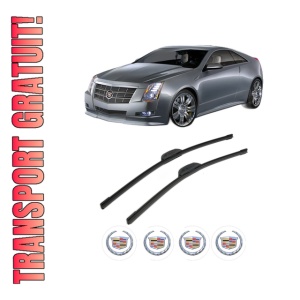 Set stergatoare CADILLAC CTS Coupe din 2008-2012, pentru parbriz auto, 2 bucati, Bosch Aerotwin Retrofit, din cauciuc siliconat rezistent, 4 Stickere Auto CADILLAC