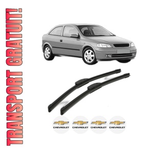 Set stergatoare CHEVROLET ASTRA Hatchback din 1999, pentru parbriz auto, 2 bucati, Bosch Aerotwin Retrofit, din cauciuc siliconat rezistent, 4 Stickere Auto CHEVROLET