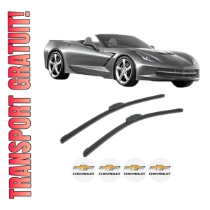 Set stergatoare CHEVROLET CORVETTE Convertible (C7) din 2014, pentru parbriz auto, 2 bucati, Bosch Aerotwin Retrofit, din cauciuc siliconat rezistent, 4 Stickere Auto CHEVROLET