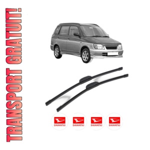 Set stergatoare DAIHATSU GRAN MOVE (G3) din 1996-1998, pentru parbriz auto, 2 bucati, Bosch Aerotwin Retrofit, din cauciuc siliconat rezistent, 4 Stickere Auto DAIHATSU