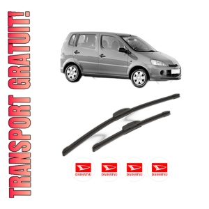 Set stergatoare DAIHATSU YRV (M2) din 2001-2002, pentru parbriz auto, 2 bucati, Bosch Aerotwin Retrofit, din cauciuc siliconat rezistent, 4 Stickere Auto DAIHATSU