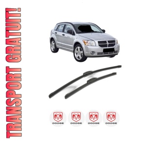 Set stergatoare DODGE CALIBER din 2006-2011, pentru parbriz auto, 2 bucati, Bosch Aerotwin Retrofit, din cauciuc siliconat rezistent, 4 Stickere Auto DODGE