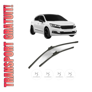 Set stergatoare DS DS 4 II (FR_, FB_, F3_) din 2021-2024, pentru parbriz auto, 2 bucati, Bosch Aerotwin, din cauciuc siliconat rezistent, 4 Stickere Auto DS
