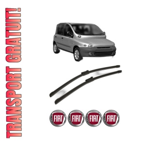 Set stergatoare FIAT MULTIPLA VAN (186_) din 1999-2010, pentru parbriz auto, 2 bucati, Bosch Aerotwin, din cauciuc siliconat rezistent, 4 Stickere Auto FIAT