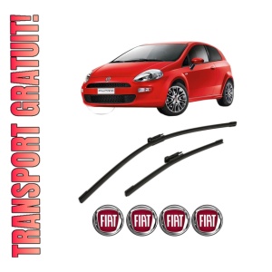 Set stergatoare FIAT PUNTO EVO Hatchback Van (199_) din 2009-2012, pentru parbriz auto, 2 bucati, Bosch Aerotwin Multi, din cauciuc siliconat rezistent, 4 Stickere Auto FIAT
