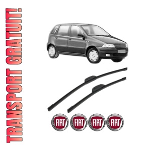 Set stergatoare FIAT PUNTO Van (176_) din 1996-2000, pentru parbriz auto, 2 bucati, Bosch Aerotwin Retrofit, din cauciuc siliconat rezistent, 4 Stickere Auto FIAT