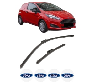 Set stergatoare FORD FIESTA VII Van din 2018-2020, pentru parbriz auto, 2 bucati, Bosch Aerotwin, din cauciuc siliconat rezistent, 4 Stickere Auto FORD v49623