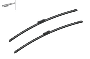 Set stergatoare FORD MONDEO V Hatchback (CE) din 2014-2019, pentru parbriz auto, 2 bucati, Bosch Aerotwin, din cauciuc siliconat rezistent, 4 Stickere Auto FORD v50417