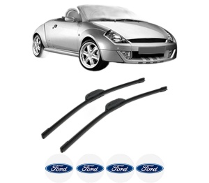 Set stergatoare FORD STREET KA (RL2) din 2003, pentru parbriz auto, 2 bucati, Bosch Aerotwin Retrofit, din cauciuc siliconat rezistent, 4 Stickere Auto FORD v48838