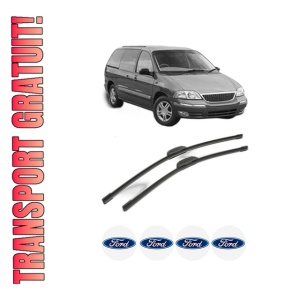 Set stergatoare FORD USA WINDSTAR din 1999-2003, pentru parbriz auto, 2 bucati, Bosch Aerotwin Retrofit, din cauciuc siliconat rezistent, 4 Stickere Auto FORD USA