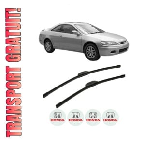Set stergatoare HONDA ACCORD VI Coupe (CG) din 1998-2003, pentru parbriz auto, 2 bucati, Bosch Aerotwin Retrofit, din cauciuc siliconat rezistent, 4 Stickere Auto HONDA