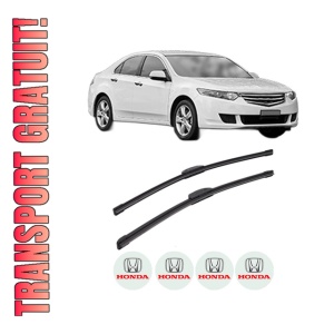 Set stergatoare HONDA ACCORD VIII (CU) din 2008, pentru parbriz auto, 2 bucati, Bosch Aerotwin Retrofit, din cauciuc siliconat rezistent, 4 Stickere Auto HONDA