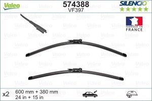 Set stergatoare HYUNDAI BAYON (BC3) din 2021-2023, pentru parbriz auto, 2 bucati, Valeo Silencio Xtrm, din cauciuc siliconat rezistent, 4 Stickere Auto HYUNDAI - Img 5