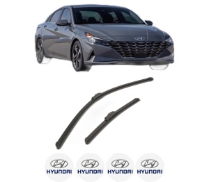 Set stergatoare HYUNDAI ELANTRA VII Saloon (CN7) din 2020, pentru parbriz auto, 2 bucati, Bosch Aerotwin Retrofit, din cauciuc siliconat rezistent, 4 Stickere Auto HYUNDAI v53553